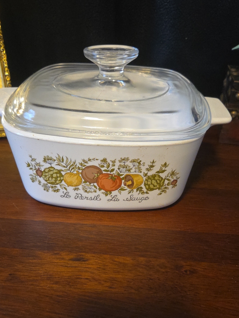 Vintage Corningware Spice Of Life 1.5 Quart Casserole With Glass Lid